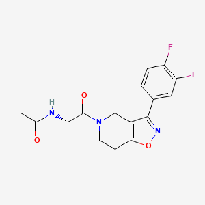 molecular formula C17H17F2N3O3 B6041973 N-{(1S)-2-[3-(3,4-difluorophenyl)-6,7-dihydroisoxazolo[4,5-c]pyridin-5(4H)-yl]-1-methyl-2-oxoethyl}acetamide 