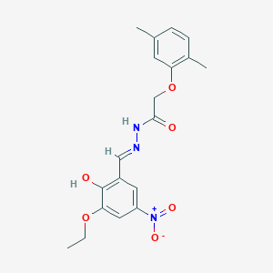 molecular formula C19H21N3O6 B6041987 2-(2,5-dimethylphenoxy)-N'-(3-ethoxy-2-hydroxy-5-nitrobenzylidene)acetohydrazide 