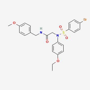 molecular formula C24H25BrN2O5S B6041999 N~2~-[(4-bromophenyl)sulfonyl]-N~2~-(4-ethoxyphenyl)-N~1~-(4-methoxybenzyl)glycinamide 