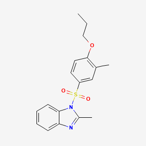 molecular formula C18H20N2O3S B604204 2-methyl-1-[(3-methyl-4-propoxyphenyl)sulfonyl]-1H-benzimidazole CAS No. 914245-97-9