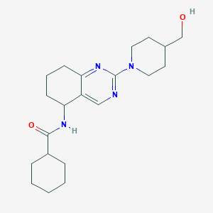 molecular formula C21H32N4O2 B6042041 N-{2-[4-(hydroxymethyl)-1-piperidinyl]-5,6,7,8-tetrahydro-5-quinazolinyl}cyclohexanecarboxamide 