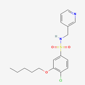 molecular formula C17H21ClN2O3S B604206 4-chloro-3-(pentyloxy)-N-(3-pyridinylmethyl)benzenesulfonamide CAS No. 914619-83-3