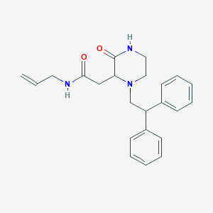 molecular formula C23H27N3O2 B6042078 N-allyl-2-[1-(2,2-diphenylethyl)-3-oxo-2-piperazinyl]acetamide 