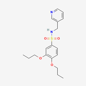 molecular formula C18H24N2O4S B604208 3,4-dipropoxy-N-(3-pyridinylmethyl)benzenesulfonamide CAS No. 1374684-62-4