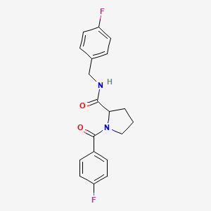 molecular formula C19H18F2N2O2 B6042086 1-(4-fluorobenzoyl)-N-(4-fluorobenzyl)prolinamide 