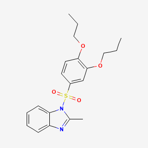 molecular formula C20H24N2O4S B604209 1-[(3,4-dipropoxyphenyl)sulfonyl]-2-methyl-1H-benzimidazole CAS No. 1374683-51-8