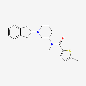 molecular formula C21H26N2OS B6042099 N-[1-(2,3-dihydro-1H-inden-2-yl)-3-piperidinyl]-N,5-dimethyl-2-thiophenecarboxamide 