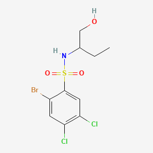 molecular formula C10H12BrCl2NO3S B604211 2-bromo-4,5-dichloro-N-[1-(hydroxymethyl)propyl]benzenesulfonamide CAS No. 1428153-24-5