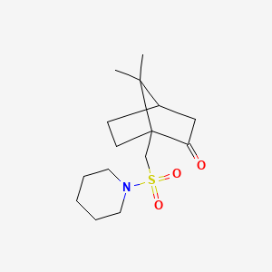 molecular formula C15H25NO3S B6042118 7,7-dimethyl-1-[(1-piperidinylsulfonyl)methyl]bicyclo[2.2.1]heptan-2-one 