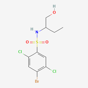 molecular formula C10H12BrCl2NO3S B604212 4-bromo-2,5-dichloro-N-[1-(hydroxymethyl)propyl]benzenesulfonamide CAS No. 1428152-99-1
