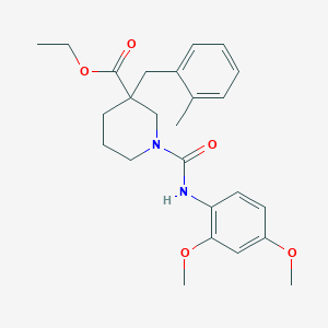 ethyl 1-{[(2,4-dimethoxyphenyl)amino]carbonyl}-3-(2-methylbenzyl)-3-piperidinecarboxylate
