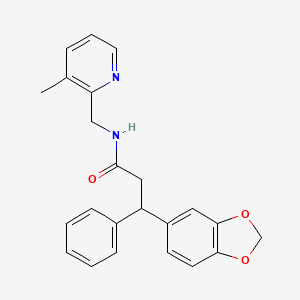 molecular formula C23H22N2O3 B6042166 3-(1,3-benzodioxol-5-yl)-N-[(3-methyl-2-pyridinyl)methyl]-3-phenylpropanamide 