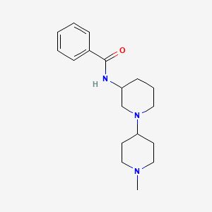 molecular formula C18H27N3O B6042172 N-(1'-methyl-1,4'-bipiperidin-3-yl)benzamide 