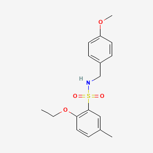 molecular formula C17H21NO4S B604219 2-ethoxy-N-(4-methoxybenzyl)-5-methylbenzenesulfonamide CAS No. 1428153-34-7