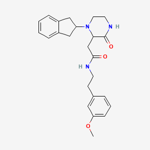 2-[1-(2,3-dihydro-1H-inden-2-yl)-3-oxo-2-piperazinyl]-N-[2-(3-methoxyphenyl)ethyl]acetamide