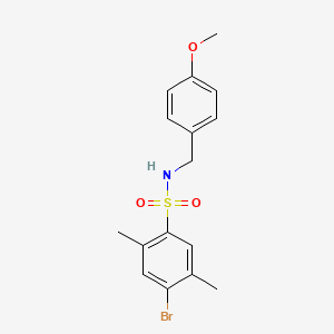 4-bromo-N-(4-methoxybenzyl)-2,5-dimethylbenzenesulfonamide
