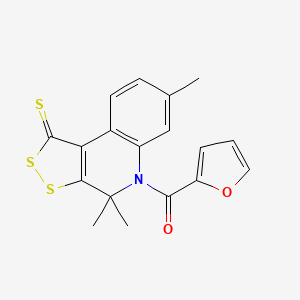 5-(2-furoyl)-4,4,7-trimethyl-4,5-dihydro-1H-[1,2]dithiolo[3,4-c]quinoline-1-thione