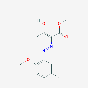 molecular formula C14H18N2O4 B6042216 ethyl 2-[(2-methoxy-5-methylphenyl)hydrazono]-3-oxobutanoate 