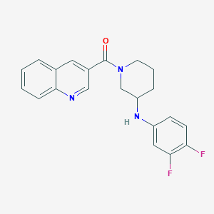 molecular formula C21H19F2N3O B6042229 N-(3,4-difluorophenyl)-1-(3-quinolinylcarbonyl)-3-piperidinamine 