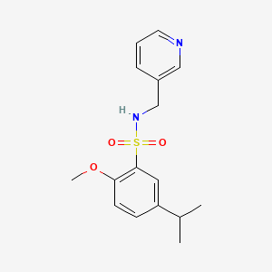 molecular formula C16H20N2O3S B604224 5-isopropyl-2-methoxy-N-(3-pyridinylmethyl)benzenesulfonamide CAS No. 928729-29-7