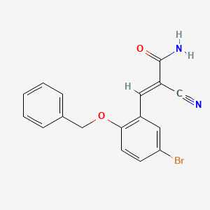 molecular formula C17H13BrN2O2 B6042241 3-[2-(benzyloxy)-5-bromophenyl]-2-cyanoacrylamide 