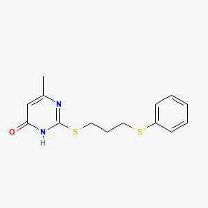 6-methyl-2-{[3-(phenylthio)propyl]thio}-4-pyrimidinol