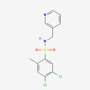 molecular formula C13H12Cl2N2O2S B604227 [(4,5-Dichloro-2-methylphenyl)sulfonyl](3-pyridylmethyl)amine CAS No. 1206106-21-9