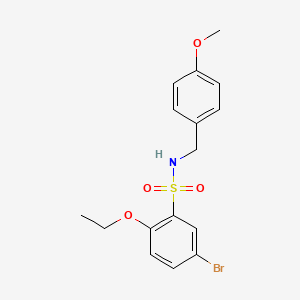 molecular formula C16H18BrNO4S B604228 5-bromo-2-ethoxy-N-(4-methoxybenzyl)benzenesulfonamide CAS No. 1428153-35-8