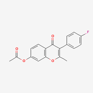 3-(4-fluorophenyl)-2-methyl-4-oxo-4H-chromen-7-yl acetate