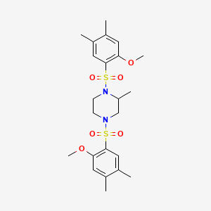 1,4-Bis(2-methoxy-4,5-dimethylbenzenesulfonyl)-2-methylpiperazine