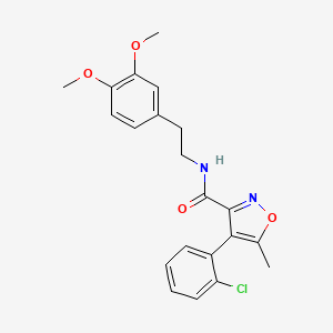molecular formula C21H21ClN2O4 B6042308 4-(2-chlorophenyl)-N-[2-(3,4-dimethoxyphenyl)ethyl]-5-methyl-3-isoxazolecarboxamide 