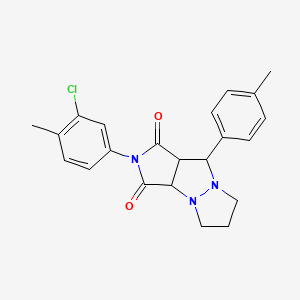 molecular formula C22H22ClN3O2 B6042317 2-(3-chloro-4-methylphenyl)-9-(4-methylphenyl)tetrahydro-5H-pyrazolo[1,2-a]pyrrolo[3,4-c]pyrazole-1,3(2H,3aH)-dione 