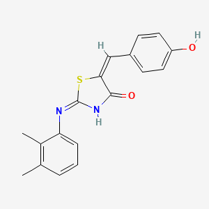 molecular formula C18H16N2O2S B6042318 2-[(2,3-dimethylphenyl)amino]-5-(4-hydroxybenzylidene)-1,3-thiazol-4(5H)-one 