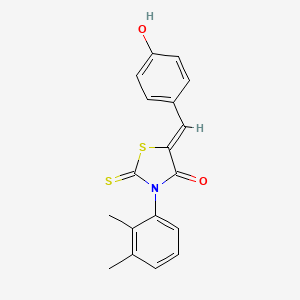 3-(2,3-dimethylphenyl)-5-(4-hydroxybenzylidene)-2-thioxo-1,3-thiazolidin-4-one