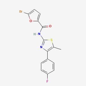molecular formula C15H10BrFN2O2S B6042333 5-bromo-N-[4-(4-fluorophenyl)-5-methyl-1,3-thiazol-2-yl]-2-furamide 