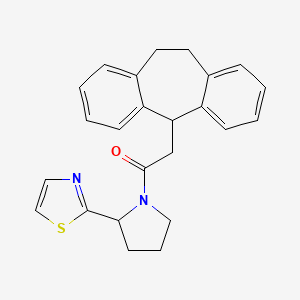 molecular formula C24H24N2OS B6042351 2-[1-(10,11-dihydro-5H-dibenzo[a,d][7]annulen-5-ylacetyl)-2-pyrrolidinyl]-1,3-thiazole 