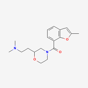 molecular formula C18H24N2O3 B6042359 N,N-dimethyl-2-{4-[(2-methyl-1-benzofuran-7-yl)carbonyl]-2-morpholinyl}ethanamine 