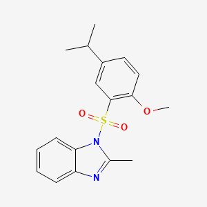 molecular formula C18H20N2O3S B604237 1-[(5-isopropyl-2-methoxyphenyl)sulfonyl]-2-methyl-1H-benzimidazole CAS No. 1428153-69-8