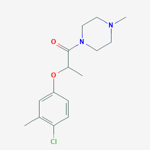 molecular formula C15H21ClN2O2 B6042372 1-[2-(4-chloro-3-methylphenoxy)propanoyl]-4-methylpiperazine 