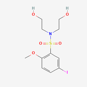 N,N-bis(2-hydroxyethyl)-5-iodo-2-methoxybenzenesulfonamide