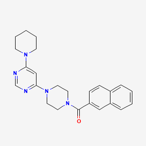 molecular formula C24H27N5O B6042383 4-[4-(2-naphthoyl)-1-piperazinyl]-6-(1-piperidinyl)pyrimidine 