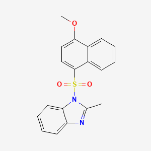 molecular formula C19H16N2O3S B604239 1-[(4-methoxy-1-naphthyl)sulfonyl]-2-methyl-1H-benzimidazole CAS No. 1428152-32-2