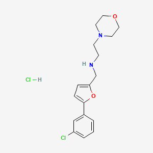 molecular formula C17H22Cl2N2O2 B6042397 N-{[5-(3-chlorophenyl)-2-furyl]methyl}-2-morpholin-4-ylethanamine hydrochloride 