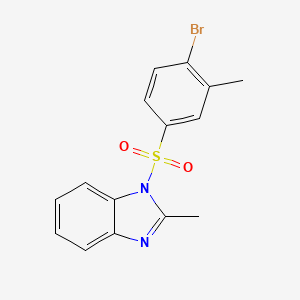 molecular formula C15H13BrN2O2S B604240 1-[(4-bromo-3-methylphenyl)sulfonyl]-2-methyl-1H-benzimidazole CAS No. 1428150-83-7