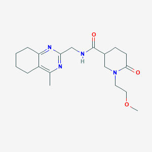 molecular formula C19H28N4O3 B6042422 1-(2-methoxyethyl)-N-[(4-methyl-5,6,7,8-tetrahydro-2-quinazolinyl)methyl]-6-oxo-3-piperidinecarboxamide 