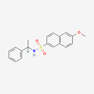 molecular formula C19H19NO3S B604243 6-methoxy-N-(1-phenylethyl)-2-naphthalenesulfonamide CAS No. 1206123-86-5