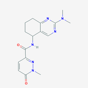 molecular formula C16H20N6O2 B6042435 N-[2-(dimethylamino)-5,6,7,8-tetrahydro-5-quinazolinyl]-1-methyl-6-oxo-1,6-dihydro-3-pyridazinecarboxamide 