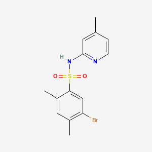 5-bromo-2,4-dimethyl-N-(4-methyl-2-pyridinyl)benzenesulfonamide