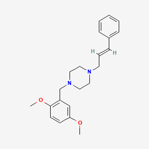 molecular formula C22H28N2O2 B6042453 1-(2,5-dimethoxybenzyl)-4-(3-phenyl-2-propen-1-yl)piperazine 