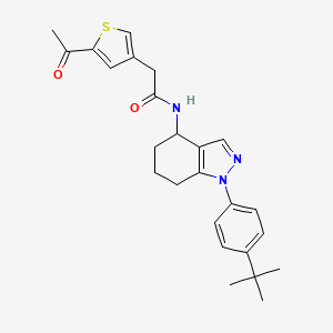 molecular formula C25H29N3O2S B6042462 2-(5-acetyl-3-thienyl)-N-[1-(4-tert-butylphenyl)-4,5,6,7-tetrahydro-1H-indazol-4-yl]acetamide 